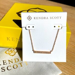 Kendra Scot Rose Gold Addison Bar Necklace